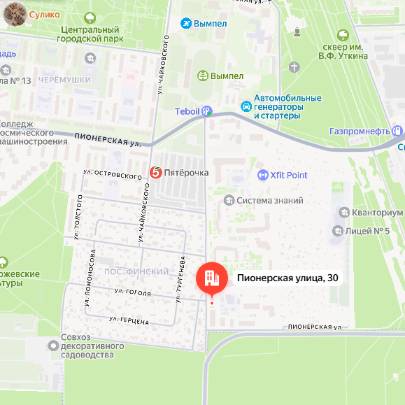 Локация на карте